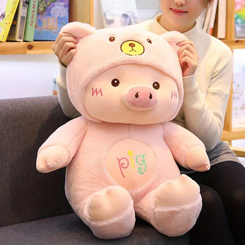 Pig Bear Hat Plush Toy - Image 3