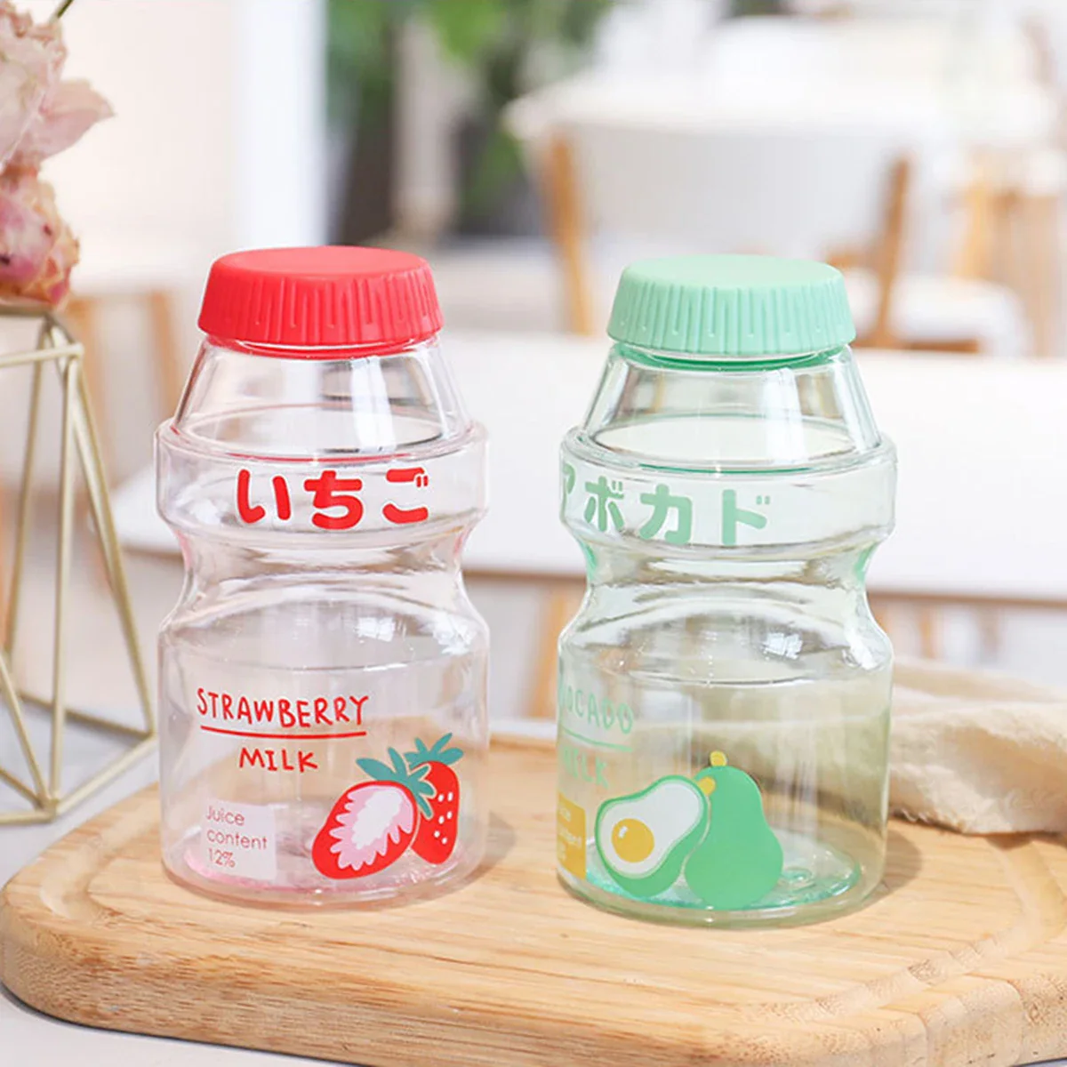 Milk Carton Shaped Water Bottle 480ml Pink, Red, Yellow, Green - Image 25