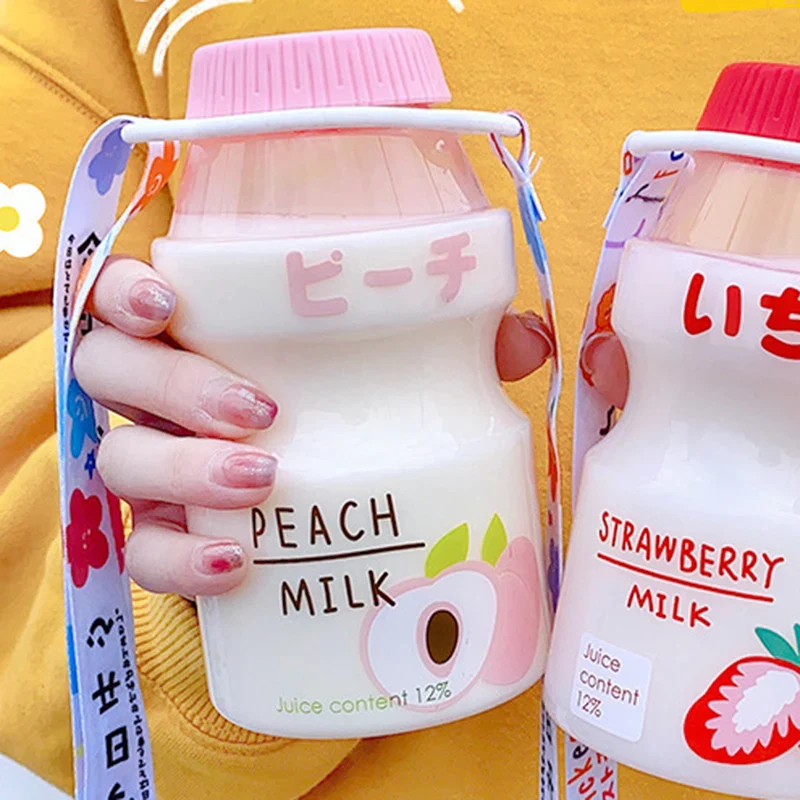 Milk Carton Shaped Water Bottle 480ml Pink, Red, Yellow, Green - Image 4