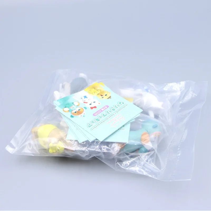 Mofusand x Sanrio Mini Kawaii Figure Set Shark Cat Kuromi Hello Kitty Hangyodon - Image 4