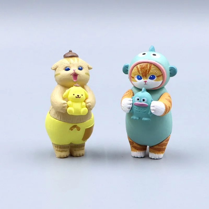 Mofusand x Sanrio Mini Kawaii Figure Set Shark Cat Kuromi Hello Kitty Hangyodon - Image 6