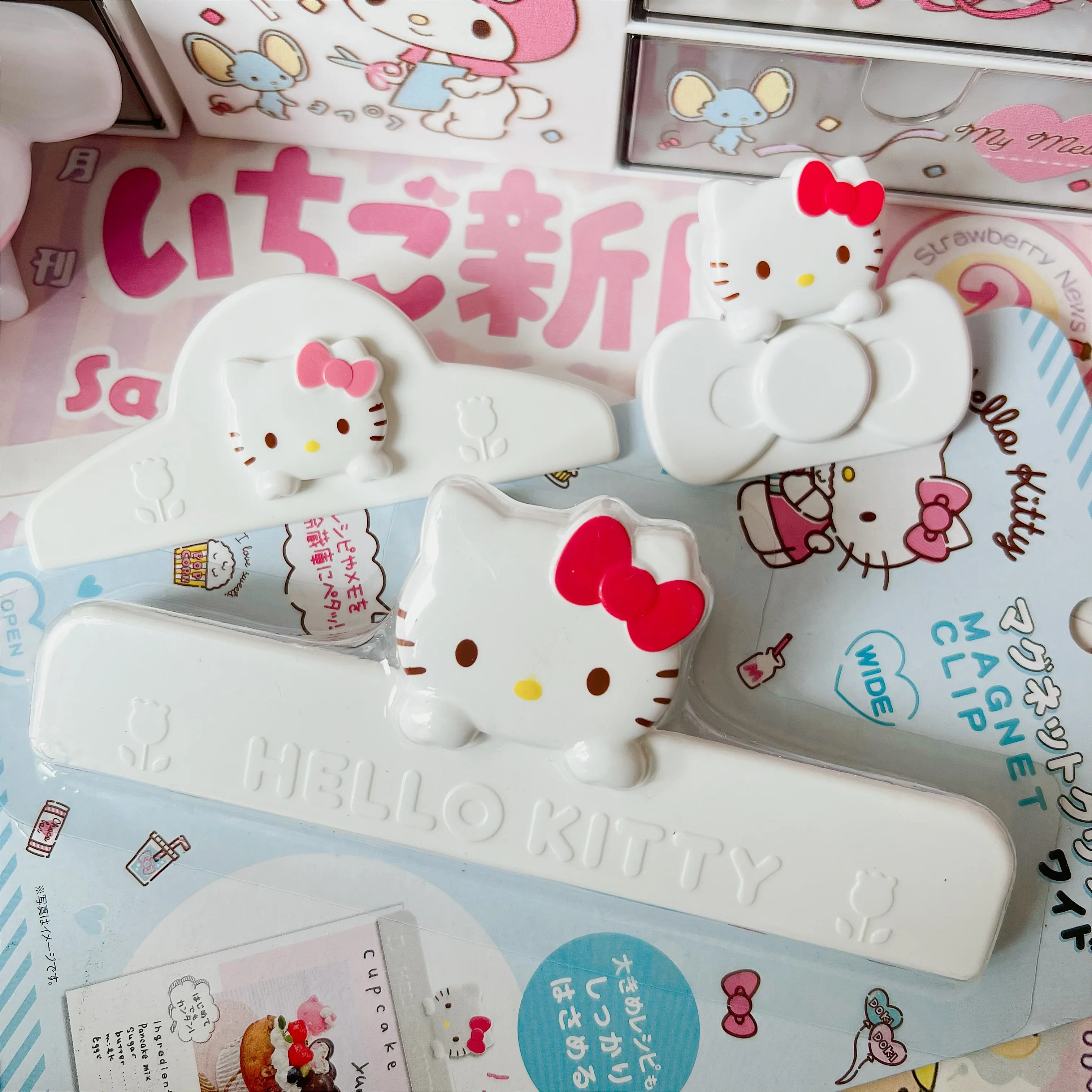 My Melody Magnetic Clip Refrigerator Magnet Pink - Image 3