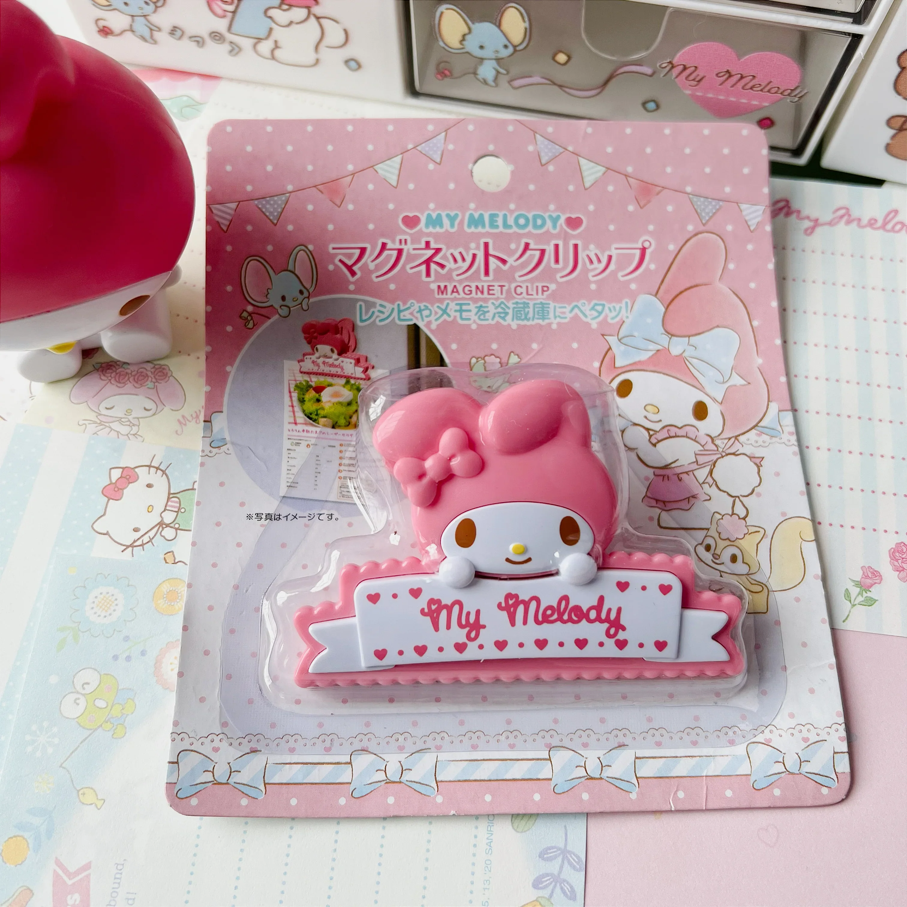 My Melody Magnetic Clip Refrigerator Magnet Pink - Image 5