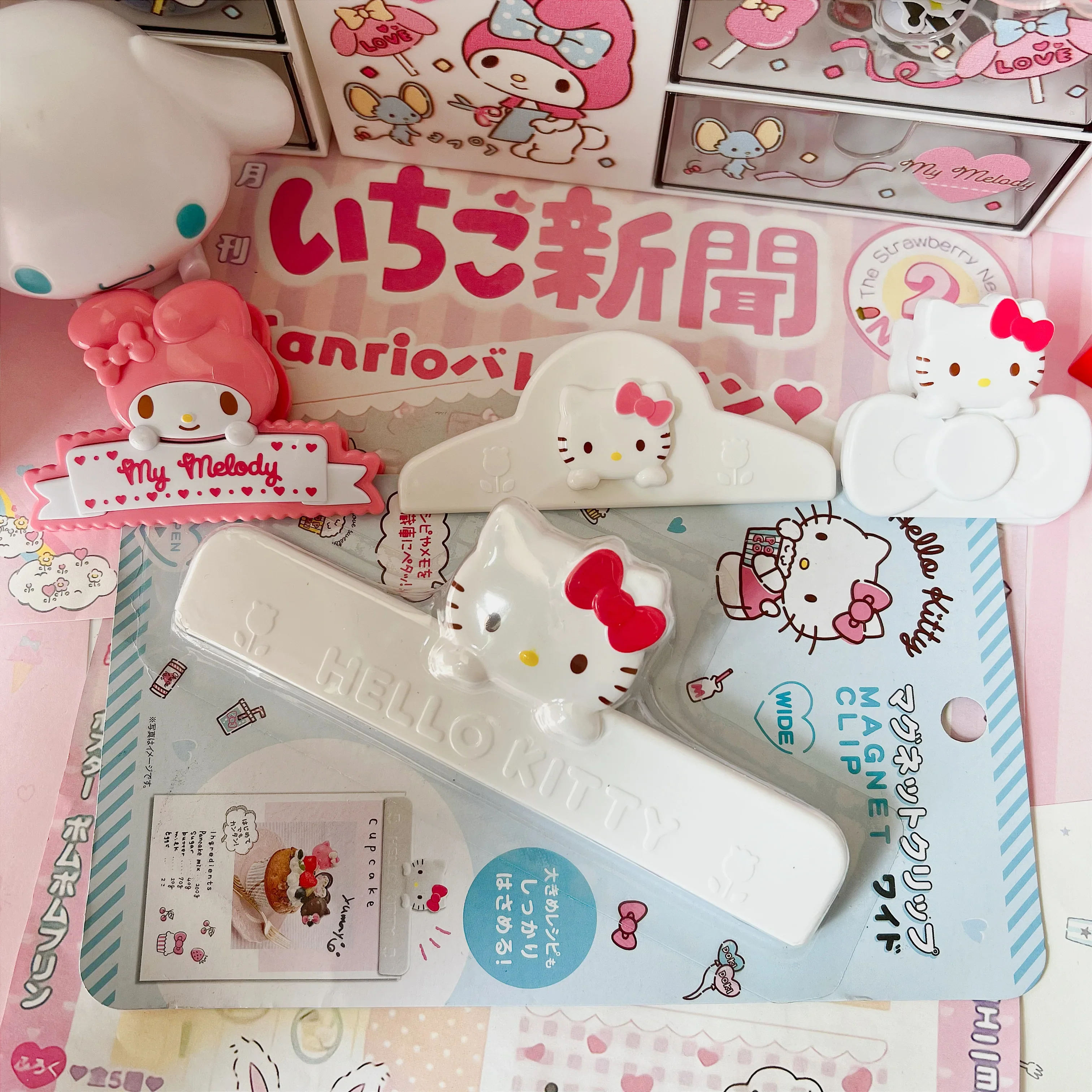My Melody Magnetic Clip Refrigerator Magnet Pink - Image 9
