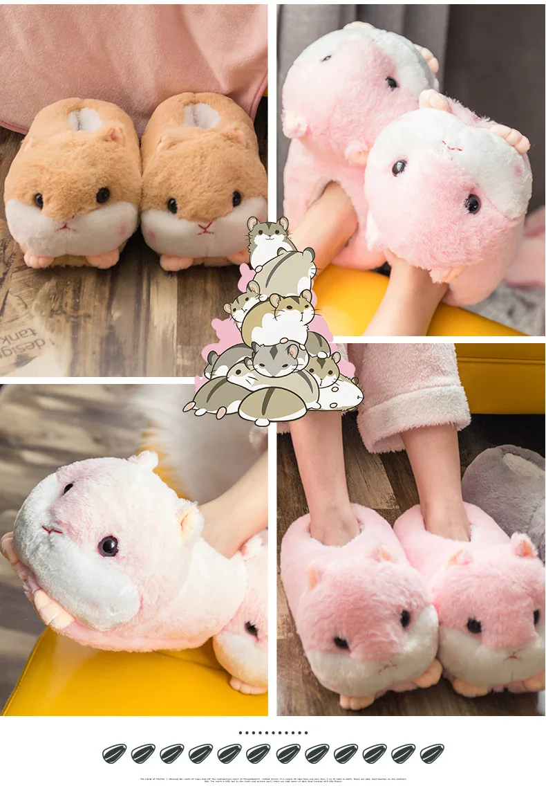 Slippers Winter Warm Home Plush Cute Corgi Slippers Flock Indoor Shoes Casual Slip On Flats - Image 12