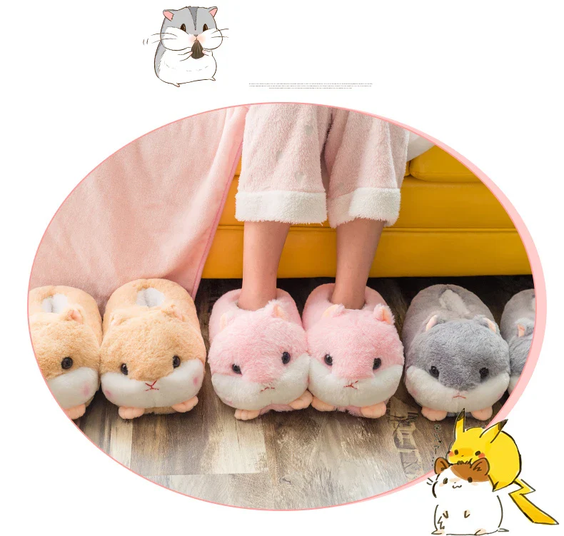 Slippers Winter Warm Home Plush Cute Corgi Slippers Flock Indoor Shoes Casual Slip On Flats - Image 14