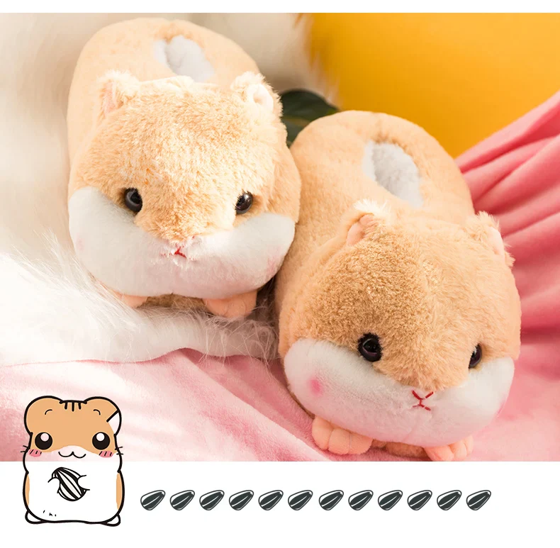 Slippers Winter Warm Home Plush Cute Corgi Slippers Flock Indoor Shoes Casual Slip On Flats - Image 24