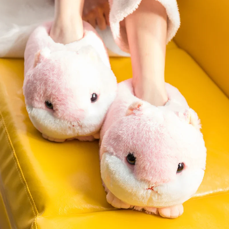 Slippers Winter Warm Home Plush Cute Corgi Slippers Flock Indoor Shoes Casual Slip On Flats - Image 7
