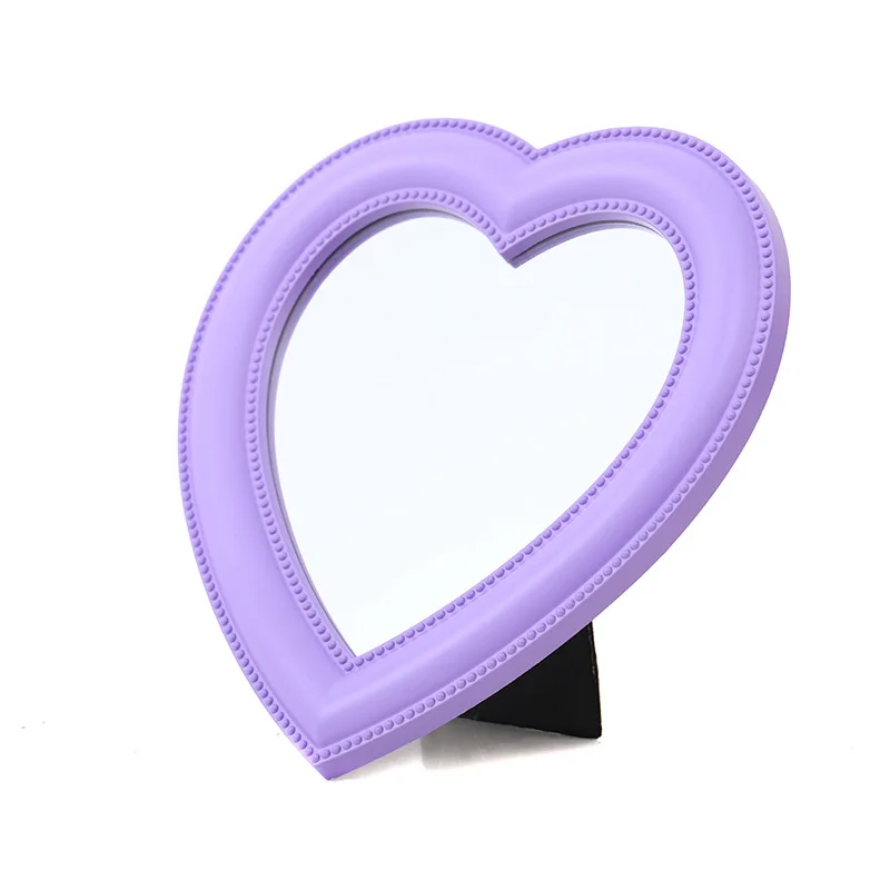 Pink Love Heart-Shaped Cosmetic Mirror Makeup Wall Hanging Mirror - Image 12
