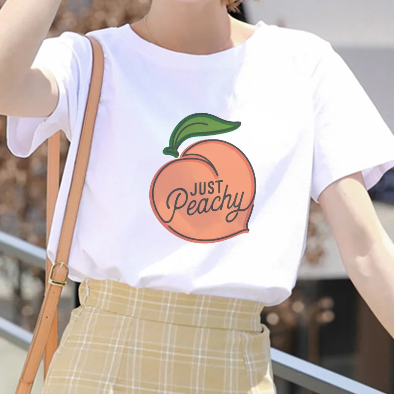 Pink Peach Juice Harajuku T Shirt - Image 3