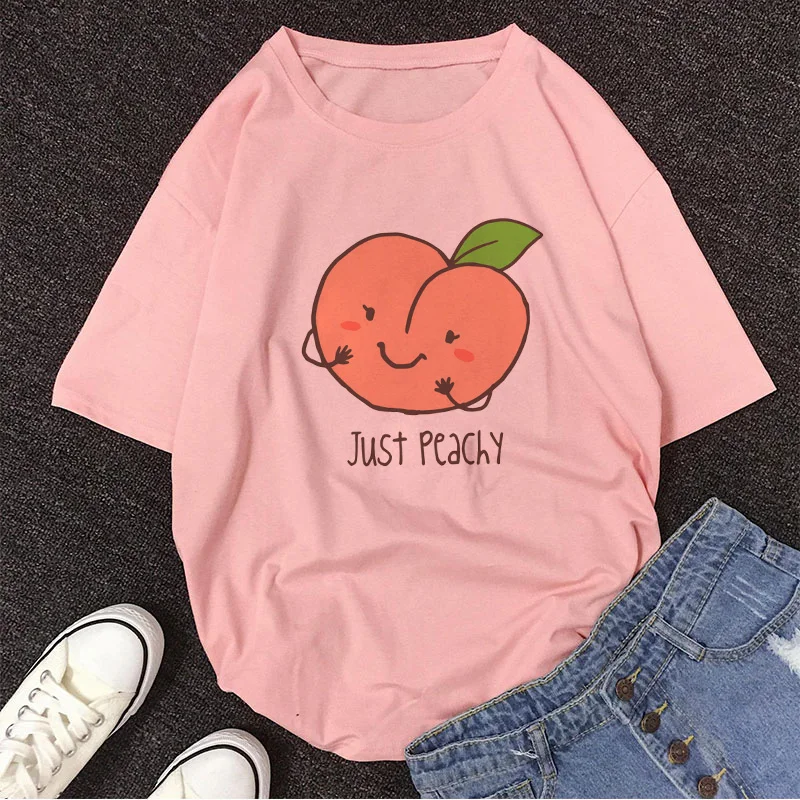 Pink Peach Juice Harajuku T Shirt - Image 8