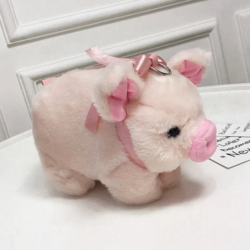 Pink Pig Plush Crossbody Bag - Image 10