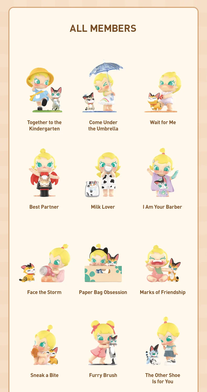 Genuine Pop Mart Baby Molly & Baby Tabby Series Blind Box Figures - Image 8