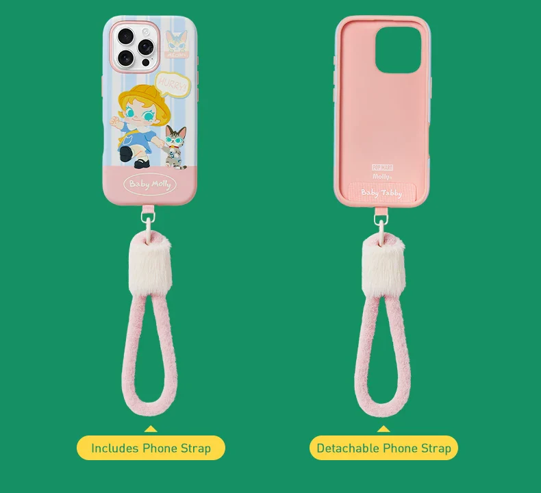 Genuine Pop Mart Baby Molly & Baby Tabby Series - Phone Case For iPhone 16 Pro / 16 Pro Max - Image 8