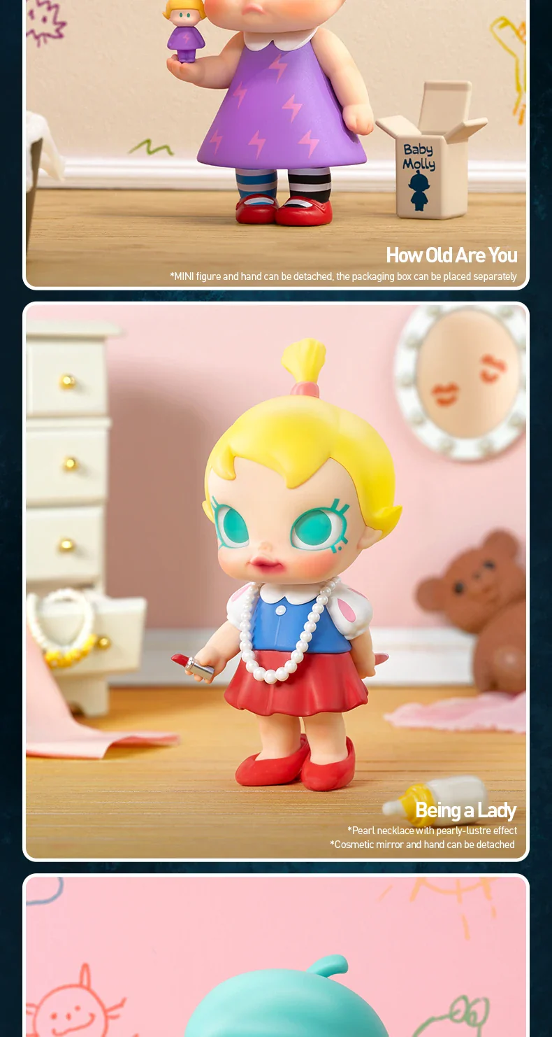 Genuine Pop Mart Baby Molly When I was Three! Series Blind Box Figures by Kenny Wong - Image 16
