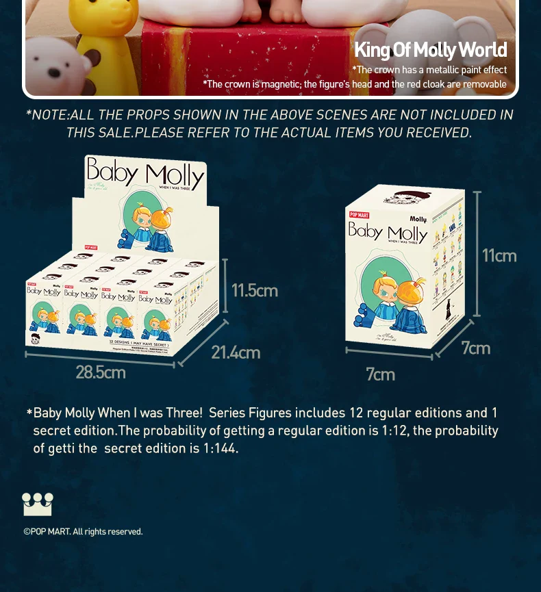 Genuine Pop Mart Baby Molly When I was Three! Series Blind Box Figures by Kenny Wong - Image 18