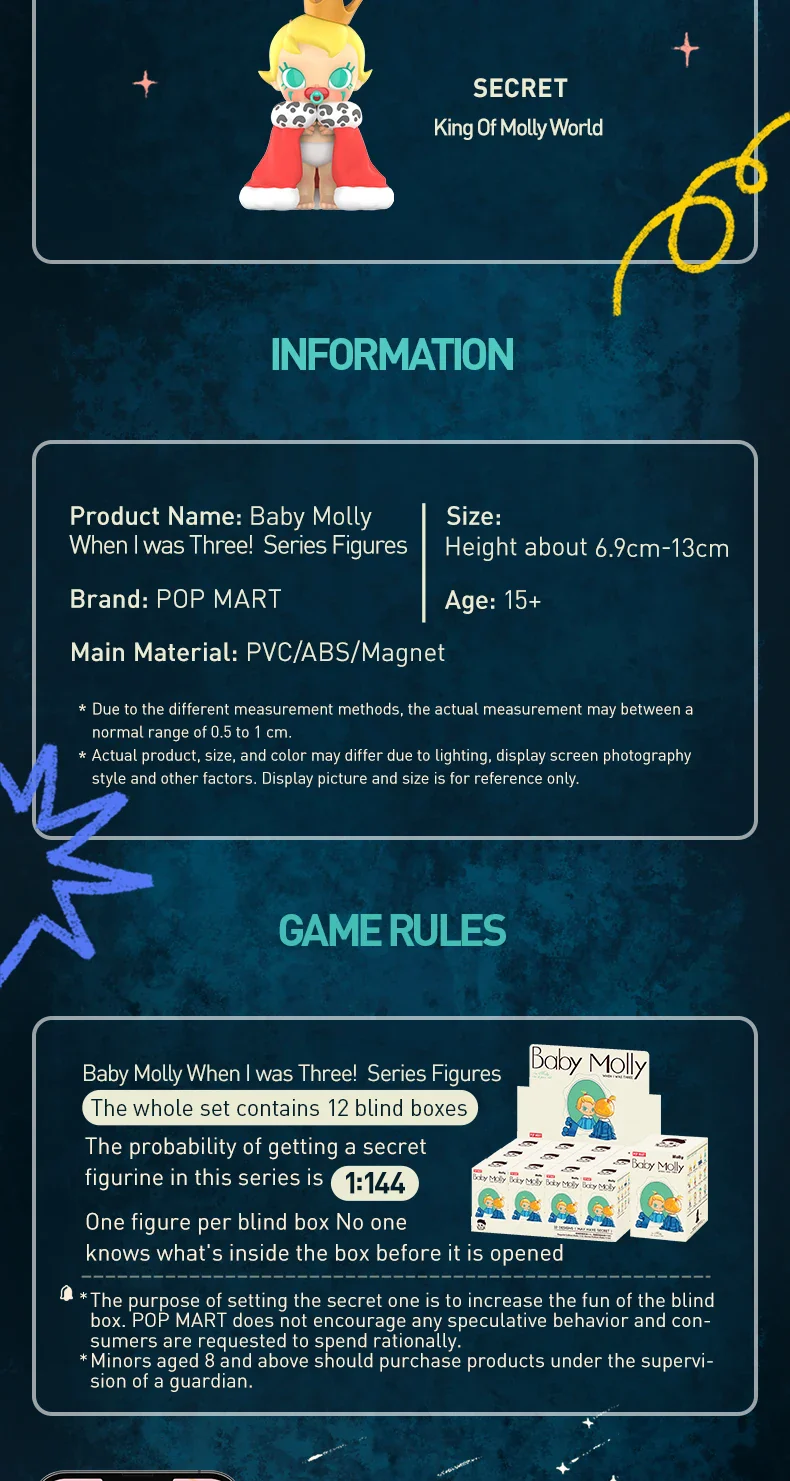 Genuine Pop Mart Baby Molly When I was Three! Series Blind Box Figures by Kenny Wong - Image 9