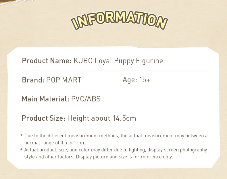 Genuine Pop Mart Kubo Loyal Puppy Figurine Action Figure - Image 8