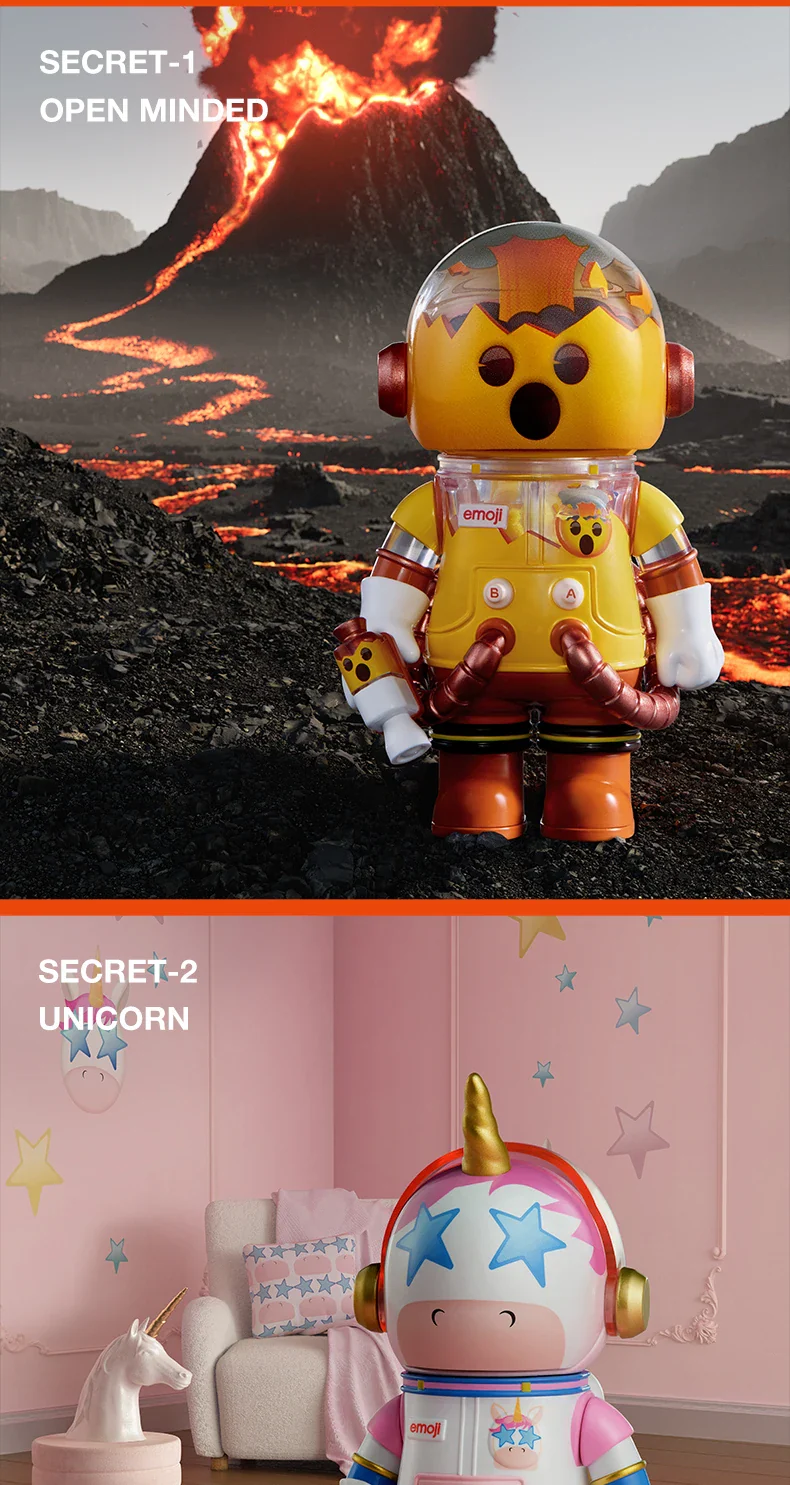 Genuine Pop Mart Mega Space Molly 100% × Emoji Series Blind Box Action Figure - Image 17