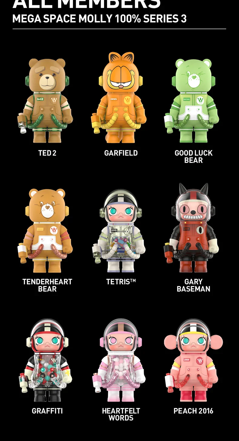 Genuine Pop Mart Mega Space Molly 100% Series 3 Blind Box Figures - Image 8