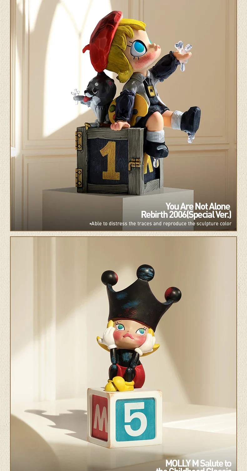 Genuine Pop Mart Molly Anniversary Statues Classical Retro 2 Series Blind Box Figures - Image 12
