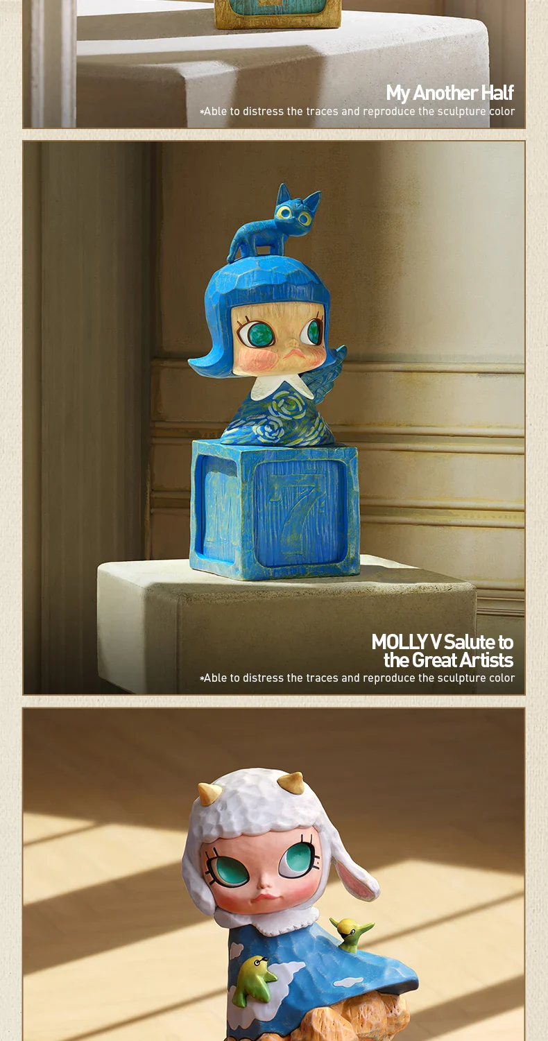Genuine Pop Mart Molly Anniversary Statues Classical Retro 2 Series Blind Box Figures - Image 14