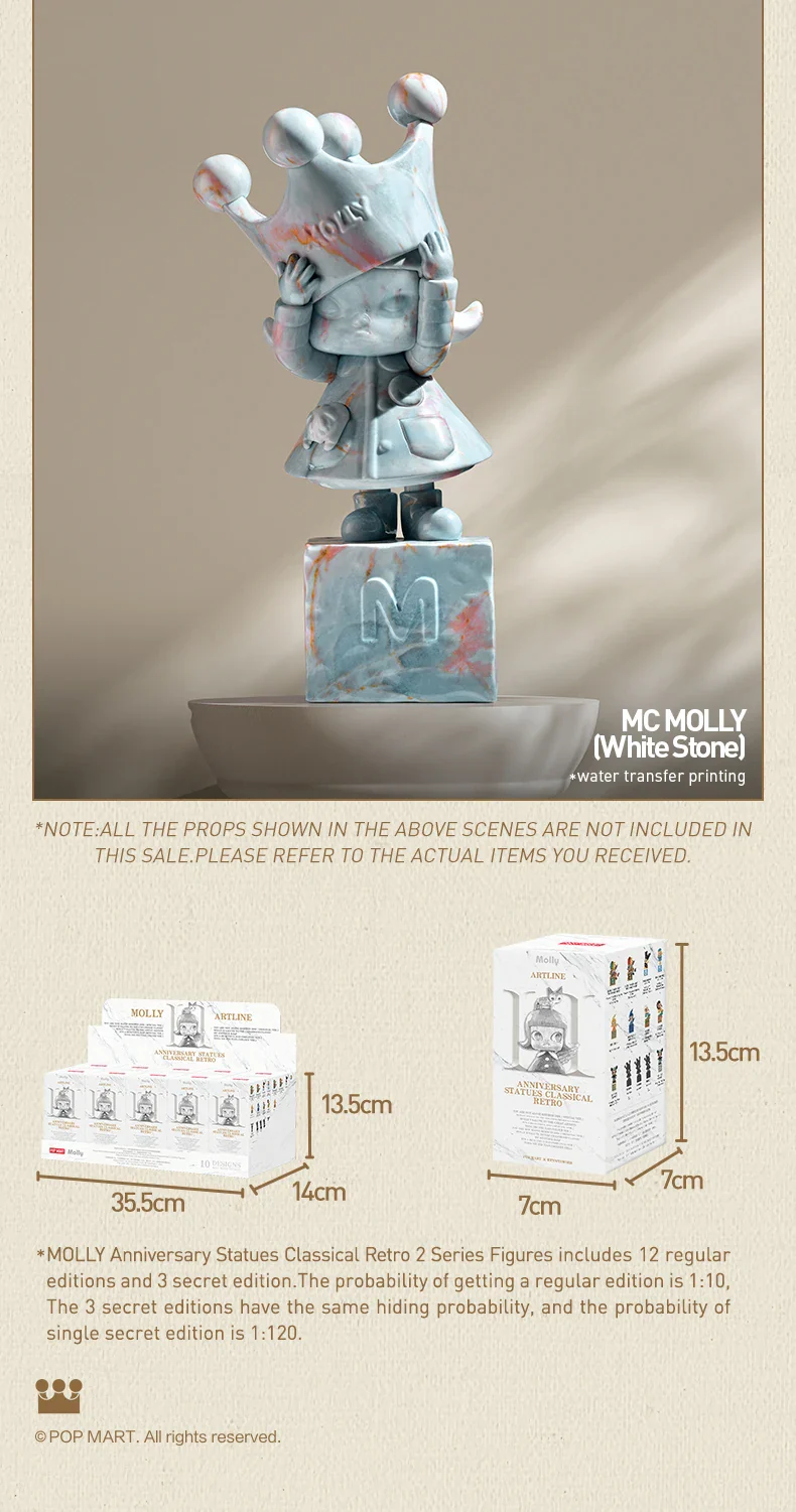 Genuine Pop Mart Molly Anniversary Statues Classical Retro 2 Series Blind Box Figures - Image 18