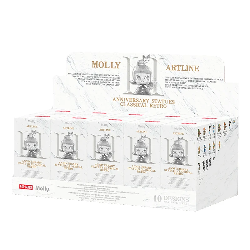 Genuine Pop Mart Molly Anniversary Statues Classical Retro 2 Series Blind Box Figures - Image 20