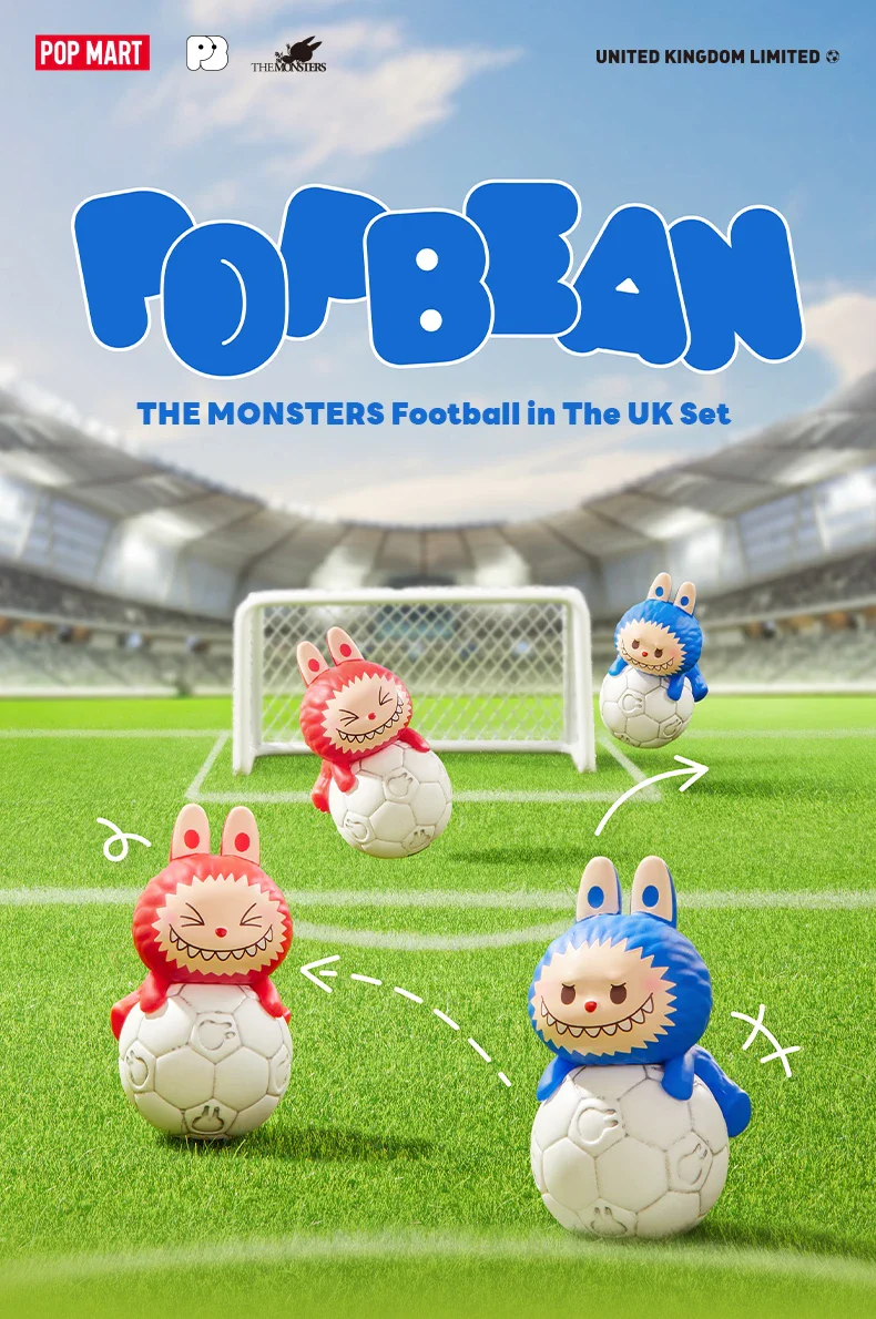 Genuine Pop Mart The Monsters Labubu Pop Bean Football in The UK Set - Image 4