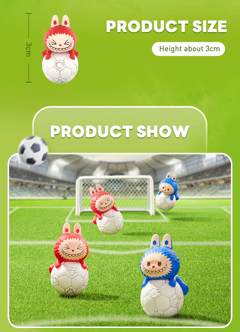 Genuine Pop Mart The Monsters Labubu Pop Bean Football in The UK Set - Image 6