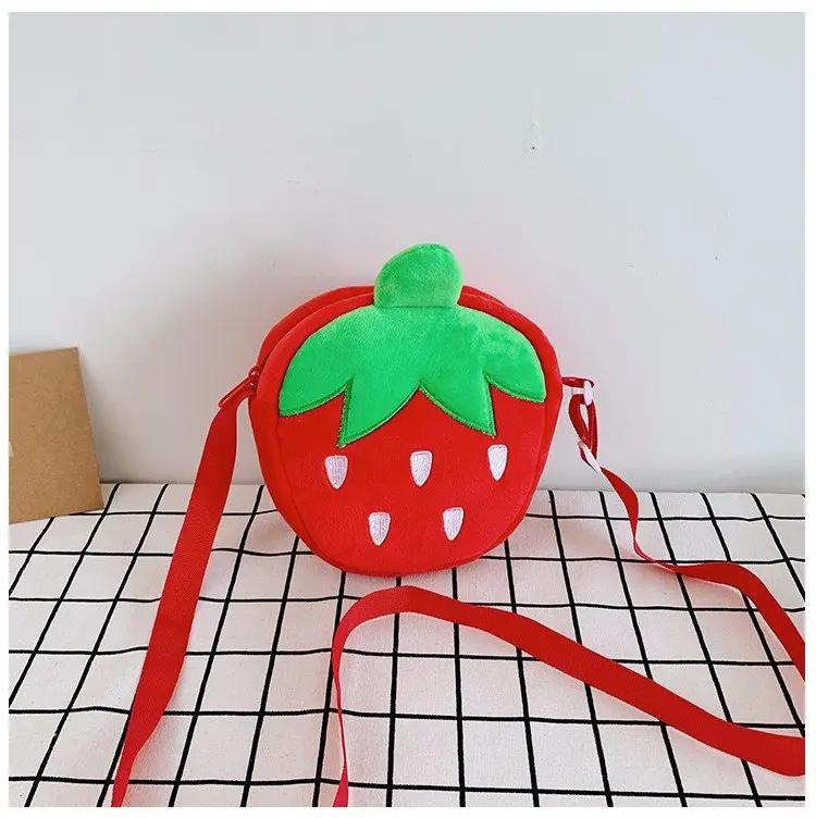 Red Strawberry Crossbody Bag Gold Chain - Image 22