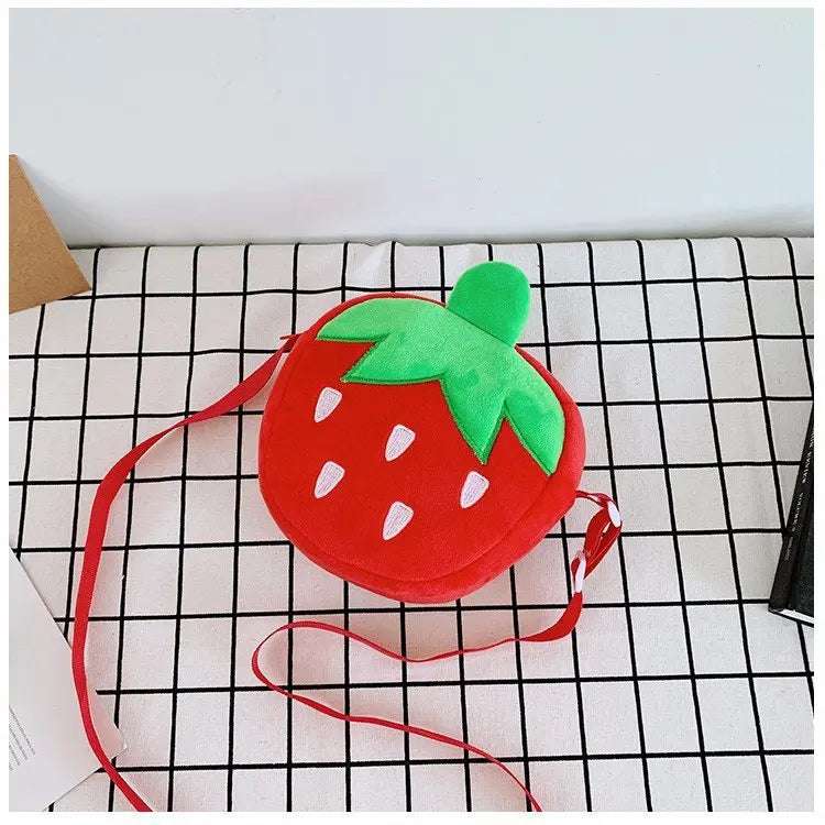 Red Strawberry Crossbody Bag Gold Chain - Image 23