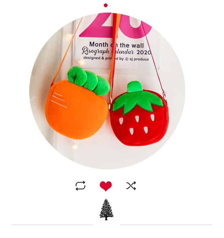 Red Strawberry Crossbody Bag Gold Chain - Image 7