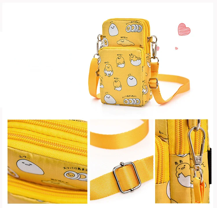 Sanrio New Gudetama Mobile Messenger Bag Lazy Egg Mini Small Bag Coin Purse - Image 15