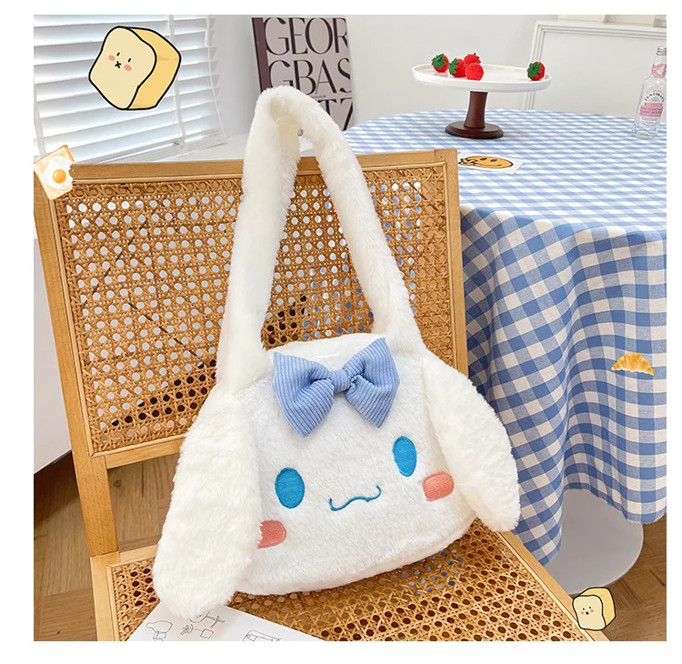 Sanrio Plush Cinnamoroll My Melody Kuromi Tote Shoulder Bag - Image 15