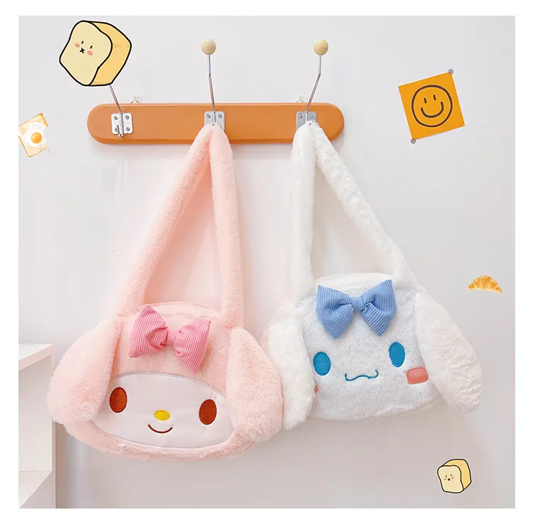 Sanrio Plush Cinnamoroll My Melody Kuromi Tote Shoulder Bag - Image 20