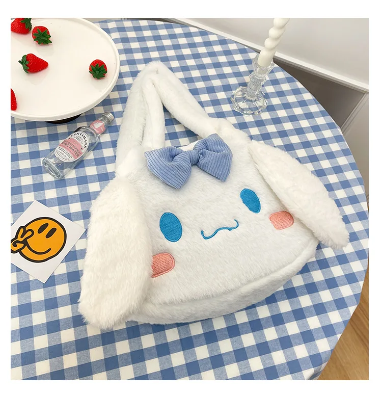 Sanrio Plush Cinnamoroll My Melody Kuromi Tote Shoulder Bag - Image 21