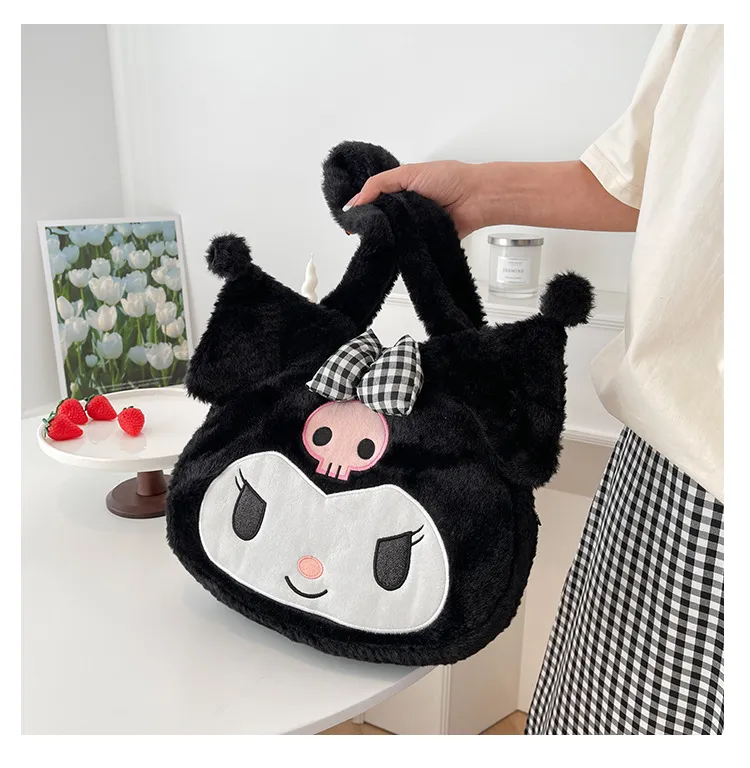 Sanrio Plush Cinnamoroll My Melody Kuromi Tote Shoulder Bag - Image 25