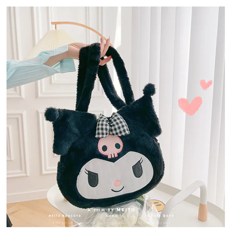 Sanrio Plush Cinnamoroll My Melody Kuromi Tote Shoulder Bag - Image 26