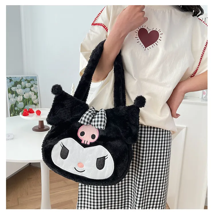 Sanrio Plush Cinnamoroll My Melody Kuromi Tote Shoulder Bag - Image 27