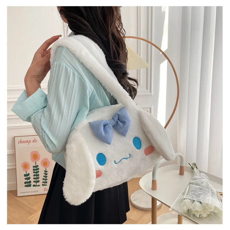 Sanrio Plush Cinnamoroll My Melody Kuromi Tote Shoulder Bag - Image 3