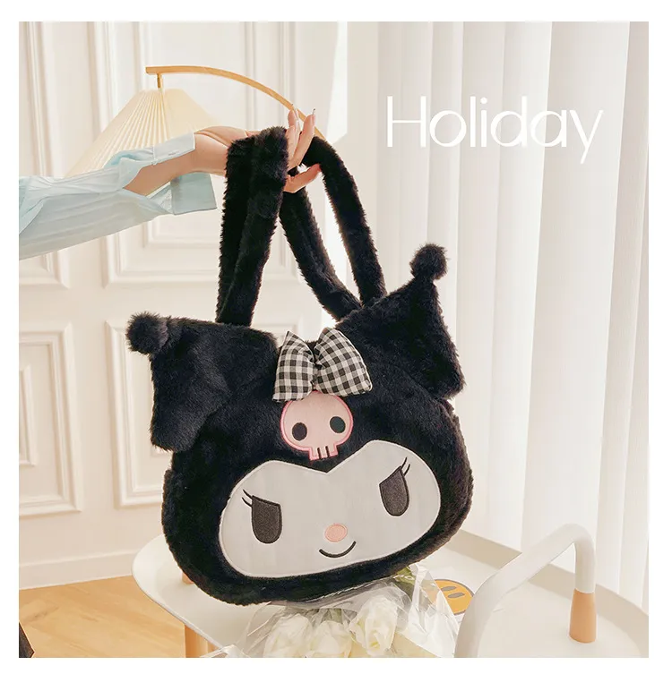 Sanrio Plush Cinnamoroll My Melody Kuromi Tote Shoulder Bag - Image 30