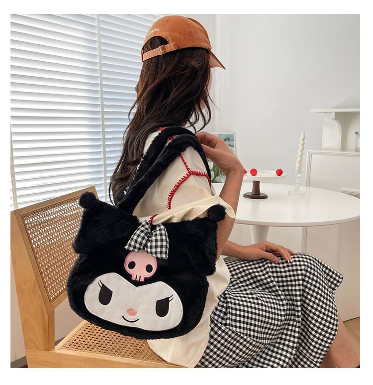 Sanrio Plush Cinnamoroll My Melody Kuromi Tote Shoulder Bag - Image 31