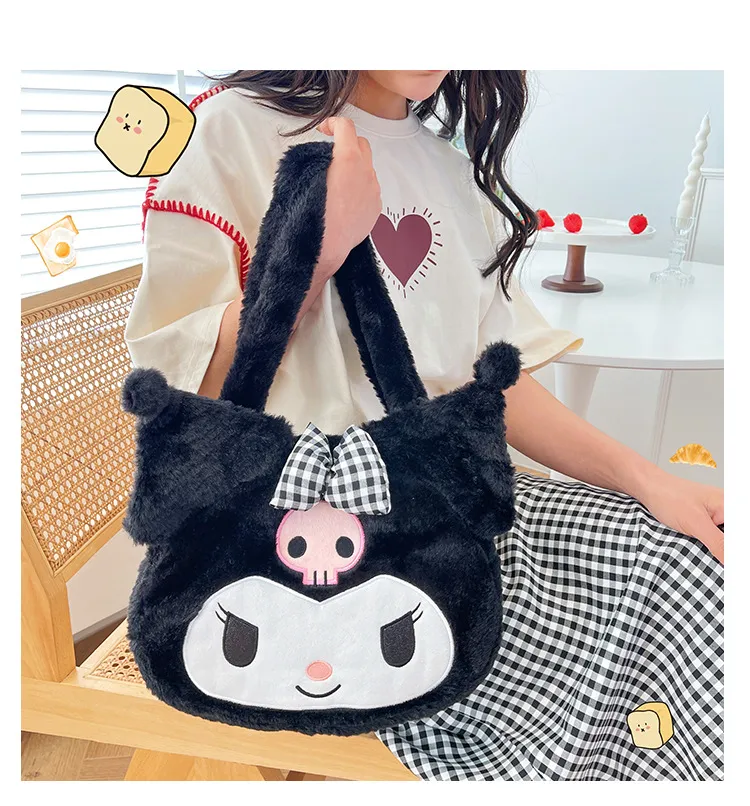 Sanrio Plush Cinnamoroll My Melody Kuromi Tote Shoulder Bag - Image 33
