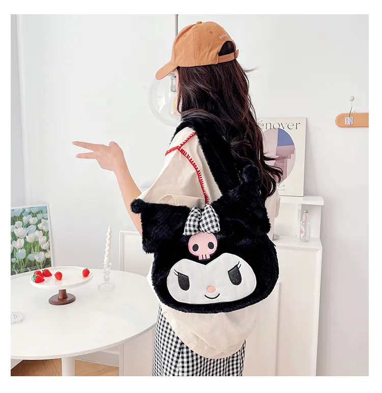 Sanrio Plush Cinnamoroll My Melody Kuromi Tote Shoulder Bag - Image 34