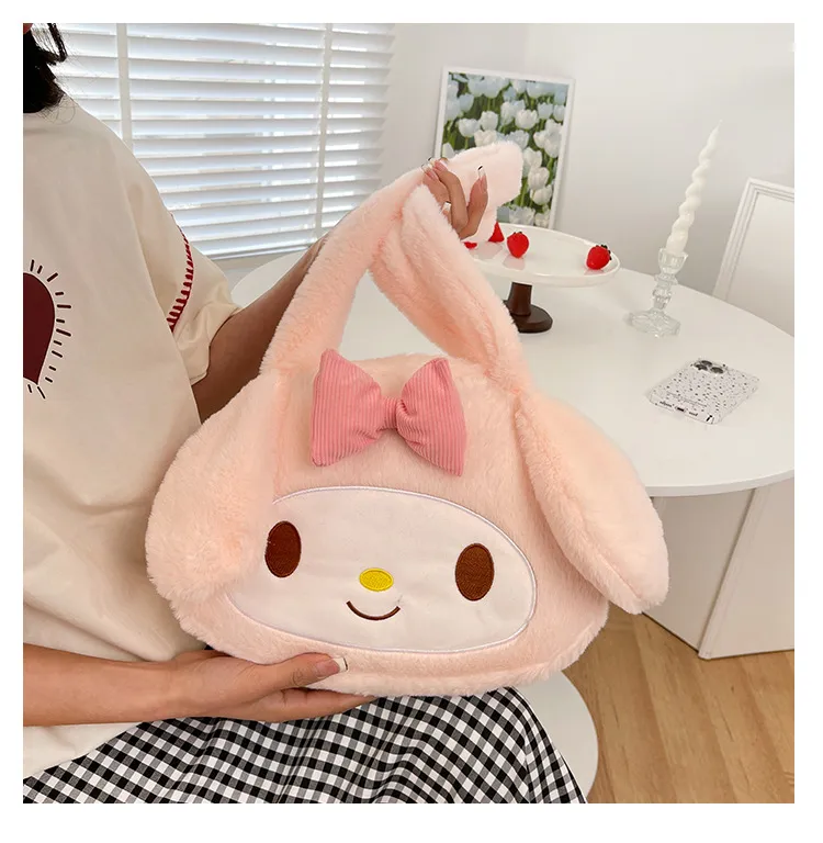 Sanrio Plush Cinnamoroll My Melody Kuromi Tote Shoulder Bag - Image 39