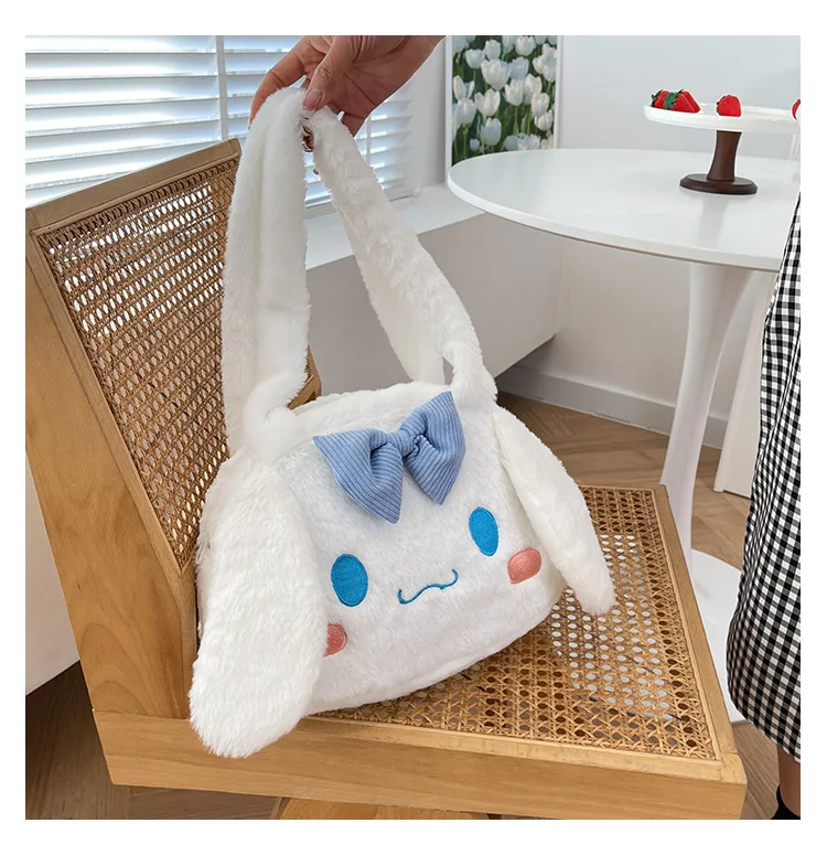 Sanrio Plush Cinnamoroll My Melody Kuromi Tote Shoulder Bag - Image 43