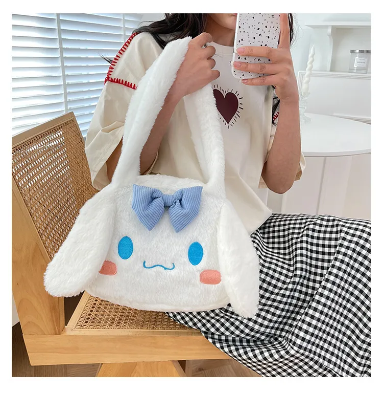 Sanrio Plush Cinnamoroll My Melody Kuromi Tote Shoulder Bag - Image 44