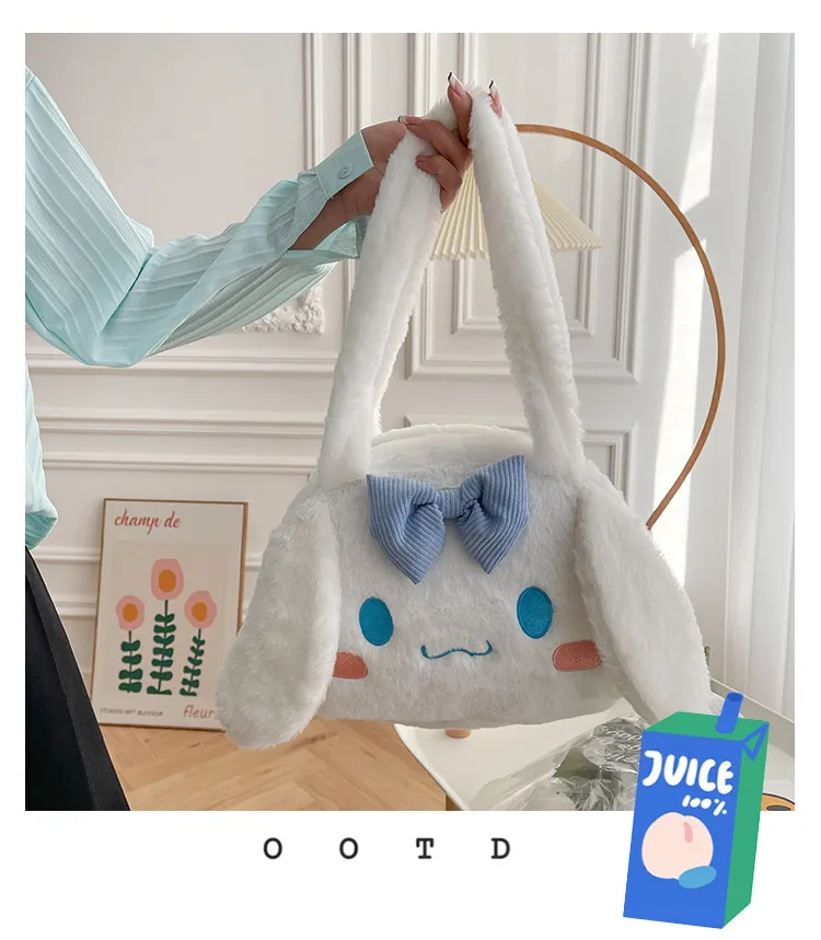 Sanrio Plush Cinnamoroll My Melody Kuromi Tote Shoulder Bag - Image 47