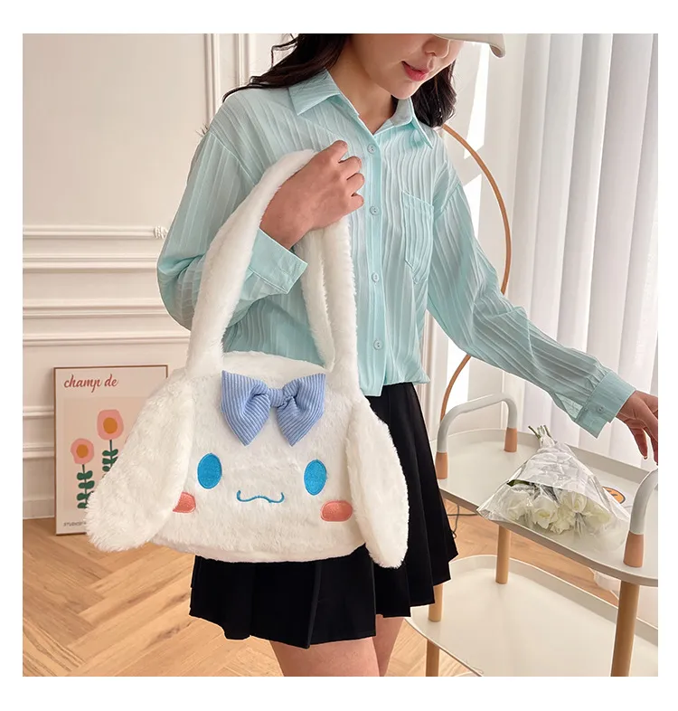 Sanrio Plush Cinnamoroll My Melody Kuromi Tote Shoulder Bag - Image 48